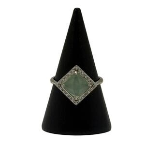 Bomb Party Genuine Green Quartz Size 9 Ring